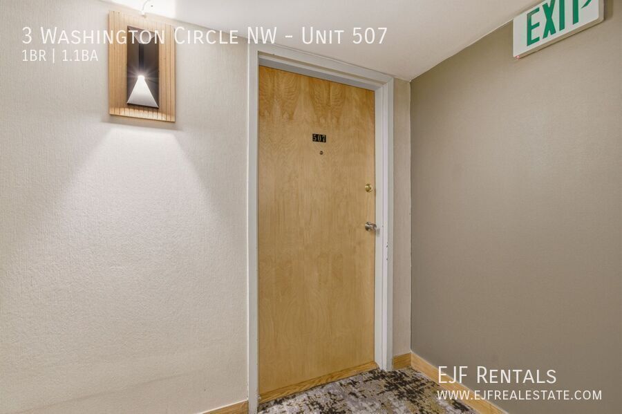 Stunning 1,000 Square Foot Washington Circle Apartment W/Garage Parking, Private Terrace, & Storage property image