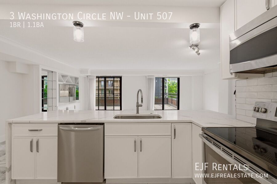 Stunning 1,000 Square Foot Washington Circle Apartment W/Garage Parking, Private Terrace, & Storage property image